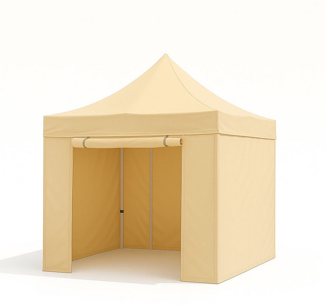 리브포어스 프리미엄 접이식 캐노피 천막+프레임+일반바람막이세트+프레임가방, 베이지