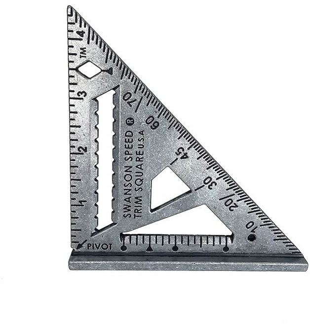 스완슨 툴 주식회사 S0101 7인치 스피드 스퀘어 블루, Trim Speed Square, 4.5 inch