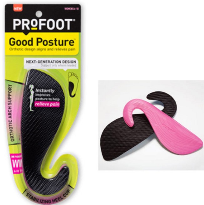 프로풋 PROFOOT 굿 포스쳐 바른자세 인솔 몸균형에 기능성 깔창, One Color_여성용, 2개