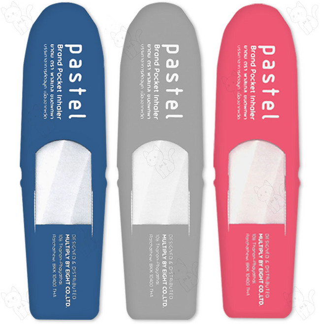 파스텔 야돔 포켓 인헤일러 오리지널 3종, 1세트, 네이비+그레이+핑크