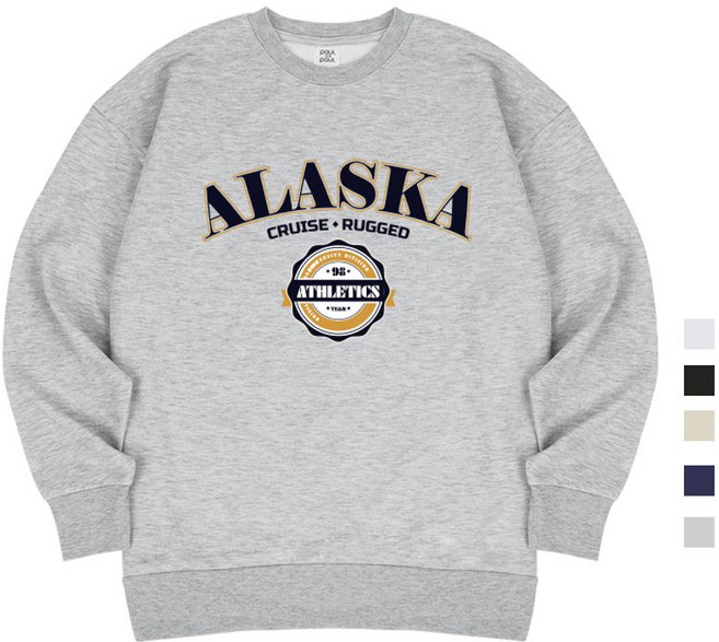 폴앤폴 알래스카98 오버핏 남여공용 맨투맨