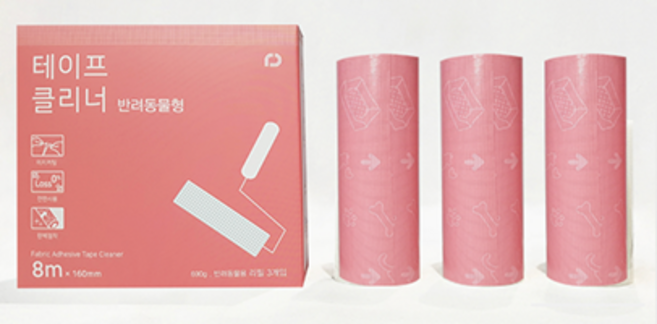 소확청 (소소해도 확실한 청소) 반려동물용 테이프 클리너 리필 (8m*160mm), 3개
