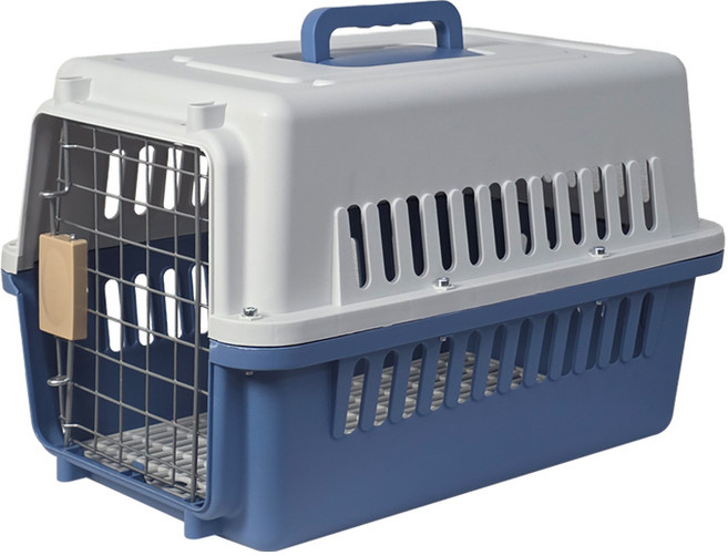 이지핏 반려동물 전용 하드형 이동장 켄넬, 1개, 블루