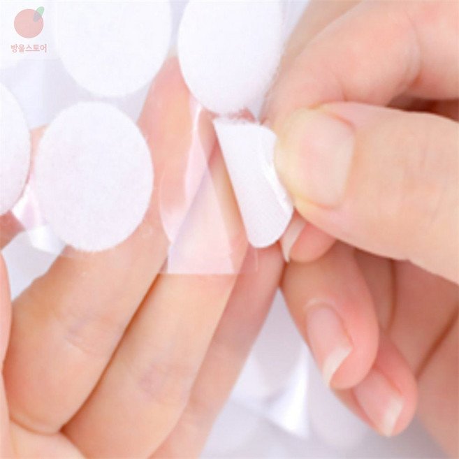 미니 양면 원형 까슬이 보슬이 암수 접착테이프 스티커 10mm 20mm, 2양면찍찍이20mm-50입 가 /, 2양면찍찍이20mm-50입 가 /