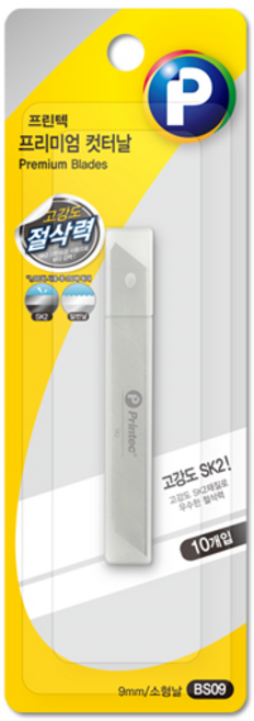 프린텍 프리미엄 커터날 소형 BS09 9mm 10매입, 1개