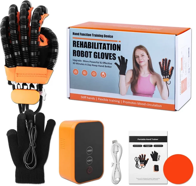 편마비 자동 손가락 재활 장갑형 지능형 로봇 장갑 뇌졸중 뇌경색 훈련 장비 거울 장갑 운동가, 05 Left Hand-L_02 US Plug