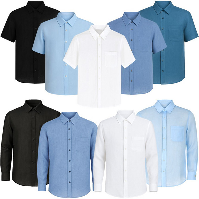 남자 마남방 중년 모시옷 인조 모시남방 마반팔 남자마셔츠