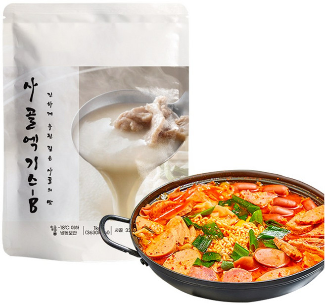 사골 엑기스B 1kg 엠에스푸드 외국산 우골 고농축 엑기스 육수 (염1%) 50brix, 1개