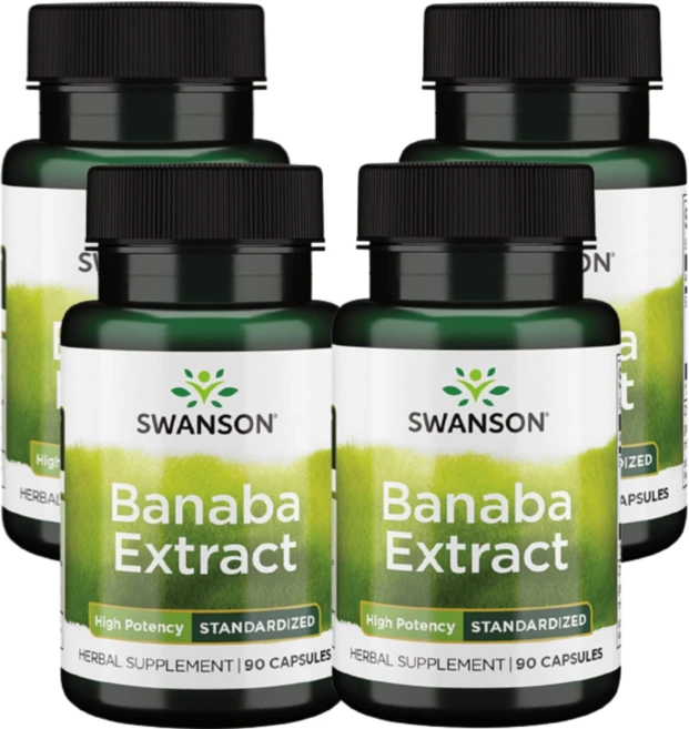 [Swanson] 바나바 추출물 90 캡슐 4 SET, 4세트, 90정 - 쿠팡