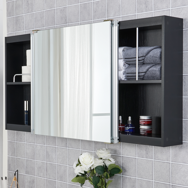 욕실수납장 욕실장 화장실 수납장 슬라이드장 블랙 댐퍼장착 가로1200 세로600, 1개