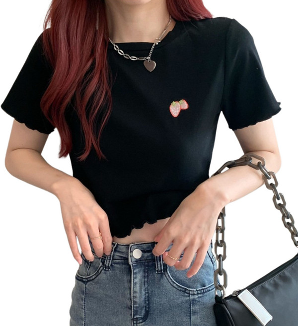 韓版短版修身素T 女上衣