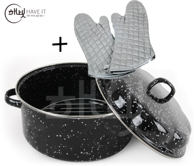 해빗 직화 구이냄비 직화냄비 + 장갑, 직화냄비 26cm+장갑, 1개