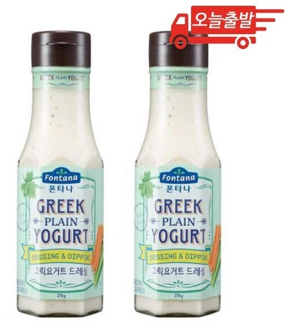 오늘출발 폰타나 그릭 요거트 드레싱, 270g, 2개
