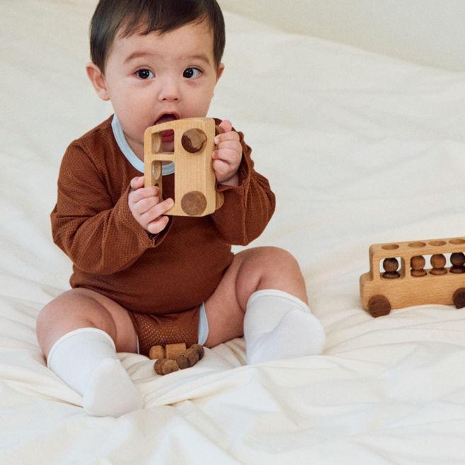 오우아스튜디오 신생아 유아 사계절 메쉬 바디수트 반팔 긴팔