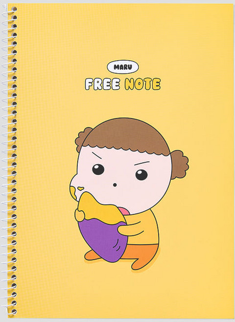 [마루는강쥐 B5 연습장] 스프링노트 연습장 귀여운노트 캐릭터노트 학생노트 대학생노트 필기노트 수업노트 공부노트 노트추천 일상노트 B5스프링노트 필기노트, 1개, 고구마루