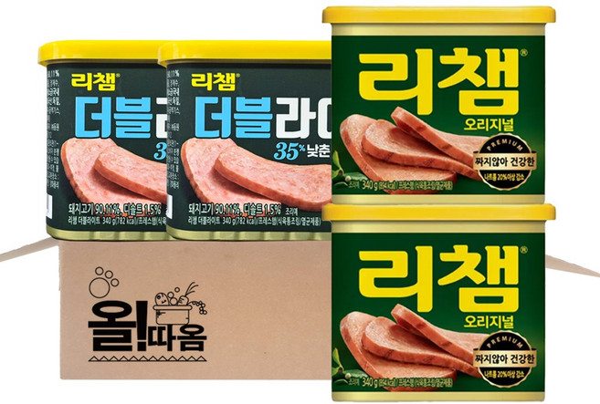 동원 리챔 340g 2종 4입 기획세트(오리지날 2개+더블라이트 2개)