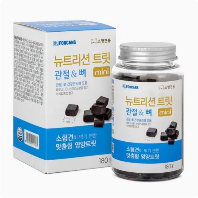 포켄스 강아지 뉴트리션 트릿 미니 영양제, 180정, 뼈/관절강화, 1개
