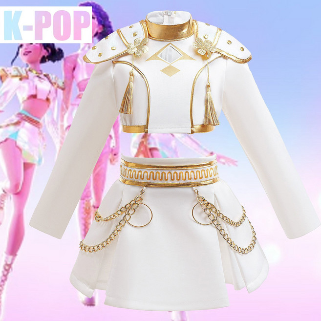 케이팝데몬헌터스 루미 스타일 올화이트 코스튬의상