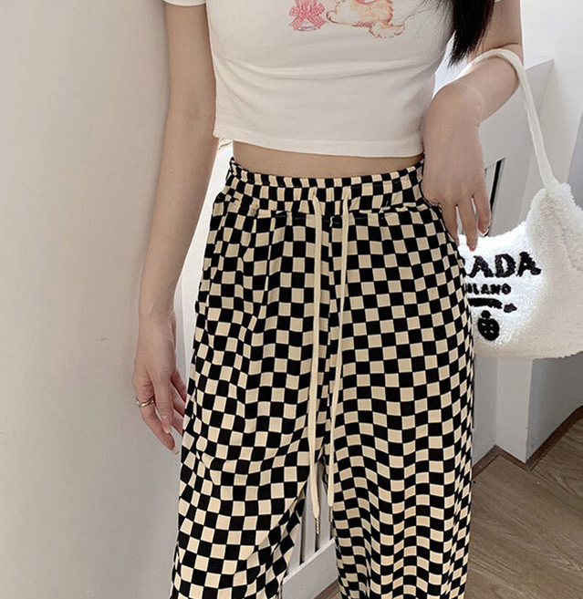 1개/1+1 체커보드 찰랑 밴딩팬츠 5color / 냉장고 밴딩바지 츄리닝