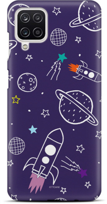 갤럭시A12 케이스 스페이스패턴 디자인 하드