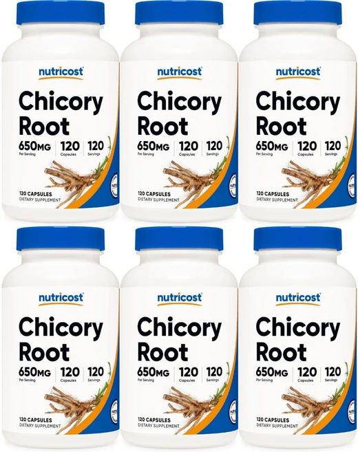 뉴트리코스트 치커리 뿌리 650mg, 120정, 6개 - 쿠팡