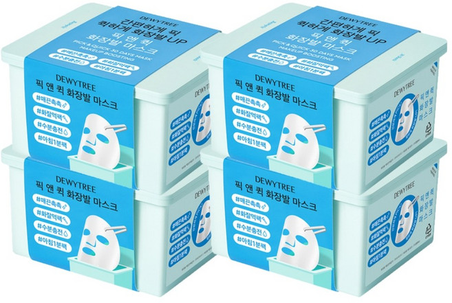 듀이트리 픽앤퀵 뽑아쓰는 화장발 마스크 팩, 30개입, 4개