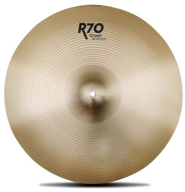 드럼 심벌즈 R70 재즈 초보자 심펄즈 전문가 가정용 입문용 플레이트 심슨 타악기 성인용 심벌, 1개, 18인치 강한 하이햇