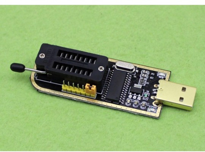 【AI電子】CH341A 燒錄器 USB 主機板路由液晶 BIOS FLASH 24 25, 1個, CH341A