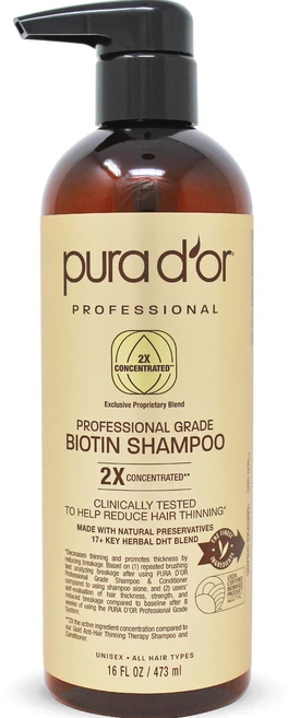 퓨라도어 프로페셔널 그레이드 비오틴 샴푸, 1개, 473ml - 쿠팡