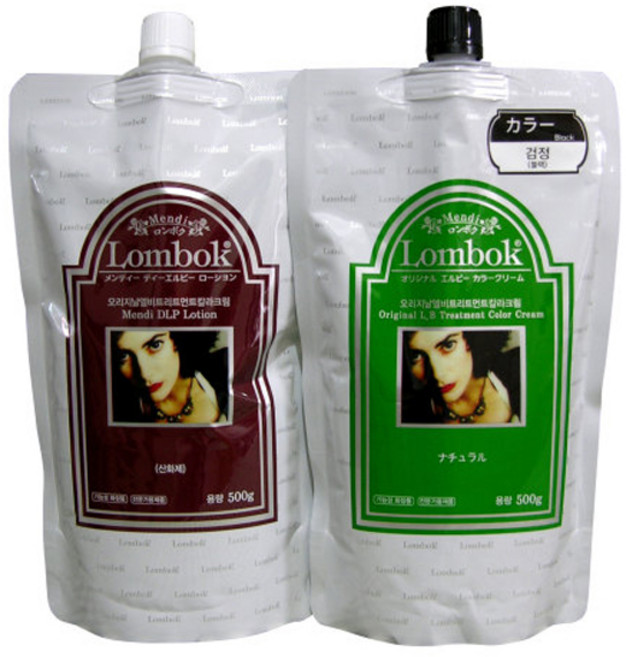 롬복 오리지날 엘비 트리트먼트 칼라크림염색 1 2제500g, 블랙, 1개