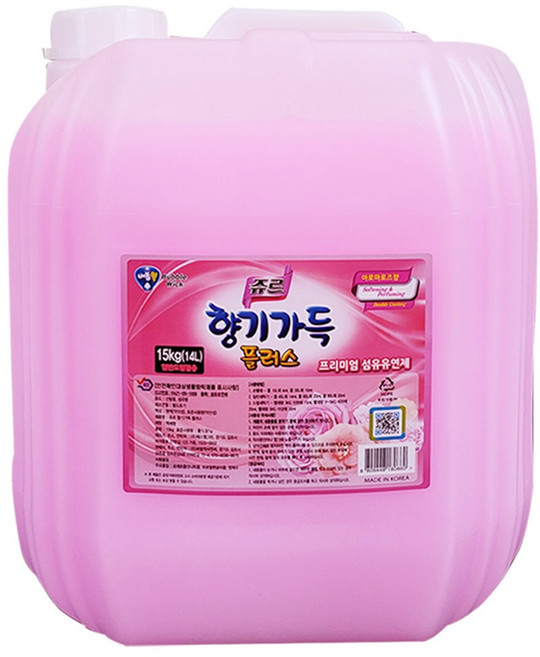 버블윅 향기가득플러스 아로마로즈 15kg 대용량말통 섬유유연제 세탁세제, 1개