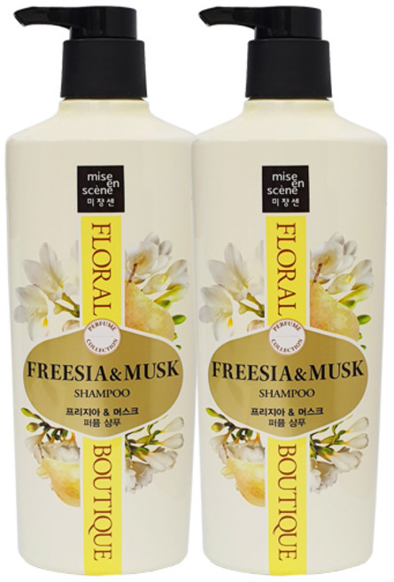 미쟝센 플로럴 부띠끄 퍼퓸 샴푸 프리지아앤머스크, 650ml, 2개