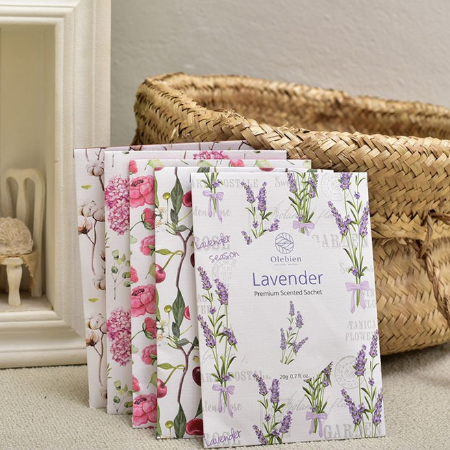 옷장 수납장 다용도 종이방향제 소형, 10g, 5개, 라벤더