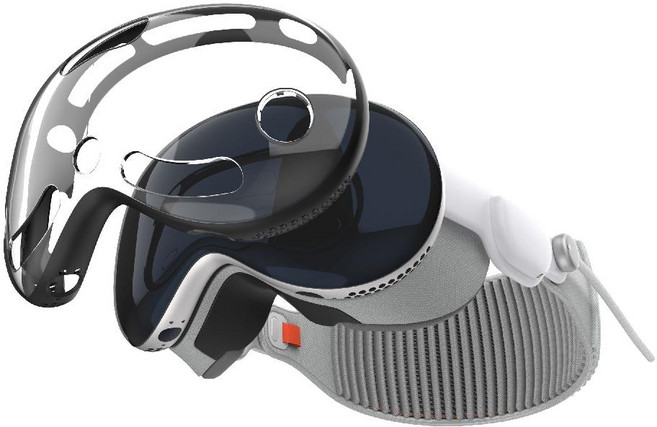 비전프로 투명 보호 케이스 VR VisionPro 스크래치방지, B. 블랙, 1개