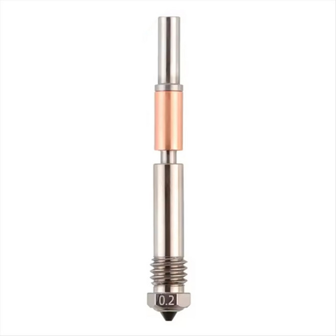 TZ 4.0 Hotend Bambu Lab X1/P1S 3D 프린터 용 원피스 경화 강철 노즐 고유 한 강철 노즐, 0.2mm, 그림처럼