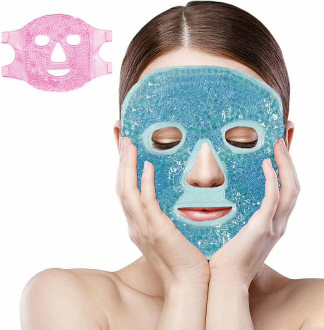 페이스 냉온 찜질팩 얼굴 마사지팩, 1개, 핑크