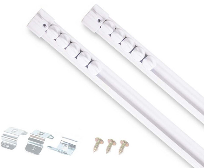 국내제작 샤르륵 저소음 알루미늄 전착커튼레일 화이트