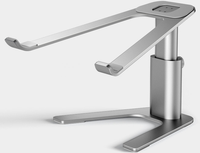 굿밸류 노트북 맥북 거치대 스탠드 TX21, 실버, 1개