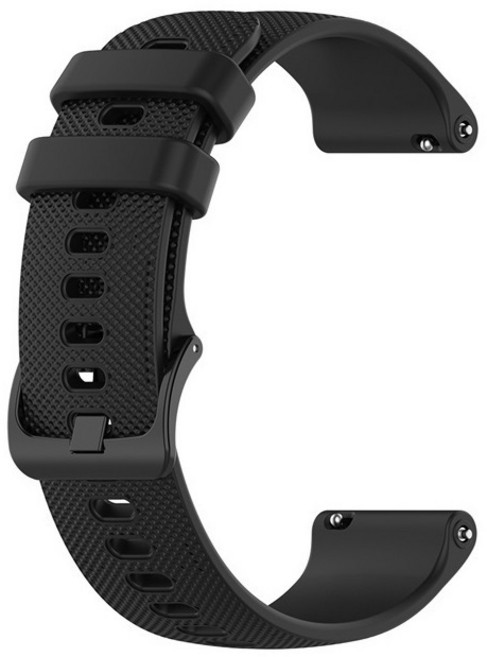 Garmin Venu SQ 2 Music 智慧手錶 錶帶 20mm 運動透氣腕帶, 1個, 錶帶小格紋-黑, 黑
