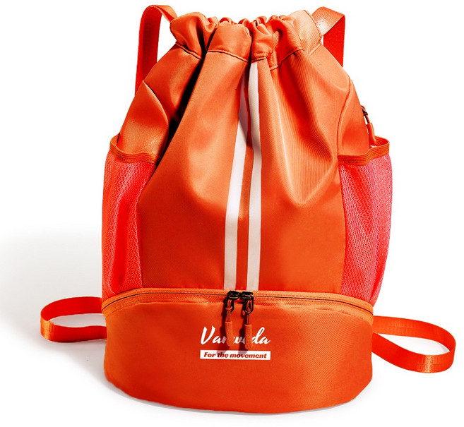 반웨다 멀티볼백 축구공 축구화 가방 물통 수납, 오렌지, 1개