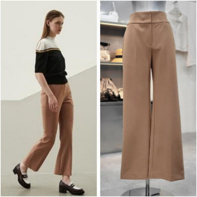 에고이스트 풀밴딩 와이드 팬츠 EN7EP800HJ_DG