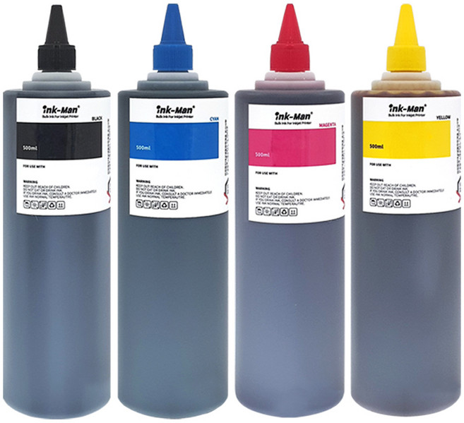 잉크맨 GI-990 호환 무한잉크 캐논 G1900 G2900 G3900 G4900 G1910 G2910 G2915 G3910 G3915 G4902 G4910 G4911 리필 잉크, 1개, GI990 500ml 4색세트