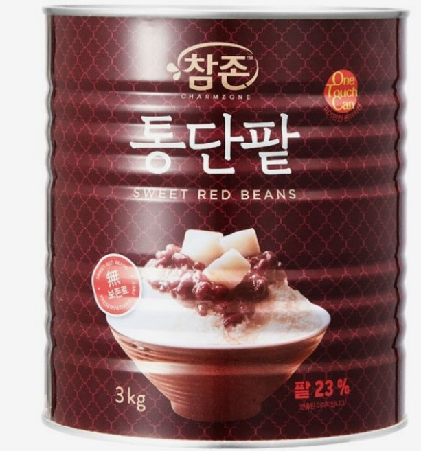 참존 통단팥 3kg 원터치캔 빙수팥, 2개