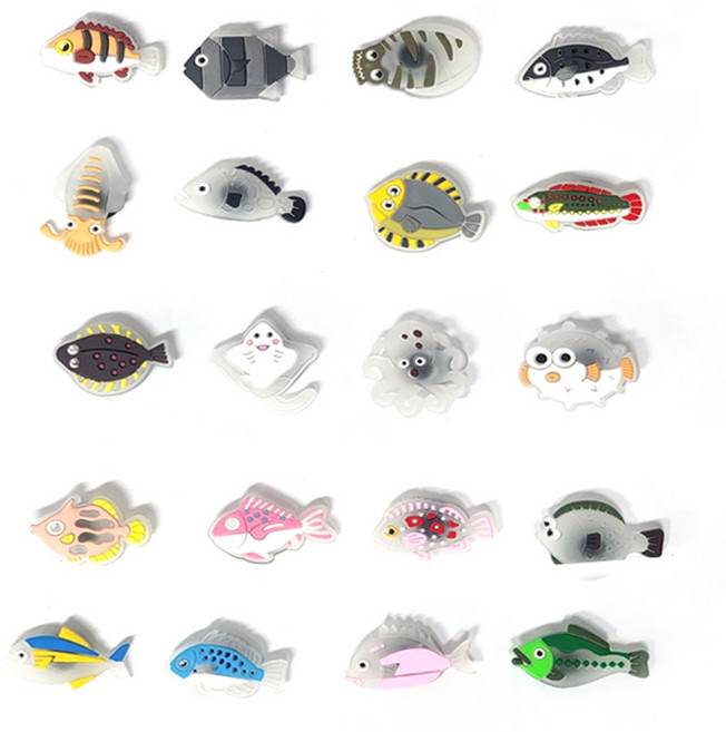 낚시 물고기 신발 장식 야광 파츠 슬리퍼 여름 신발 참 악세사리