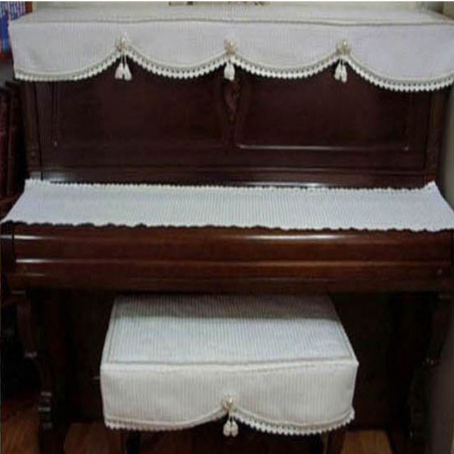 피아노커버+의자커버+건반덮개 3종맞춤가격 선망라인수선화, 라인-아이보리(피아노+의자+건반), 1개