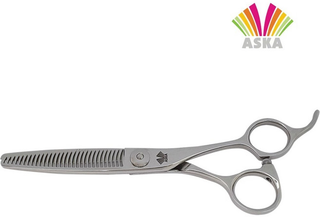 아스카 가위 COK303C 틴닝 미용가위 숱가위 전문가용, 1개