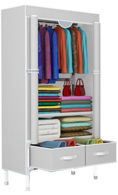 마메 조립식 비키니 옷장 SS (75cm), 라이트그레이