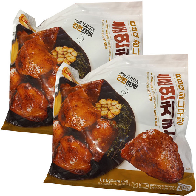 코스트코 BBQ참나무향 훈연치킨 아이스포장, 2개, 1.2kg