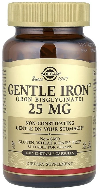 솔가 순한 철분 25mg 베지캡슐 180정, 6개 - 쿠팡