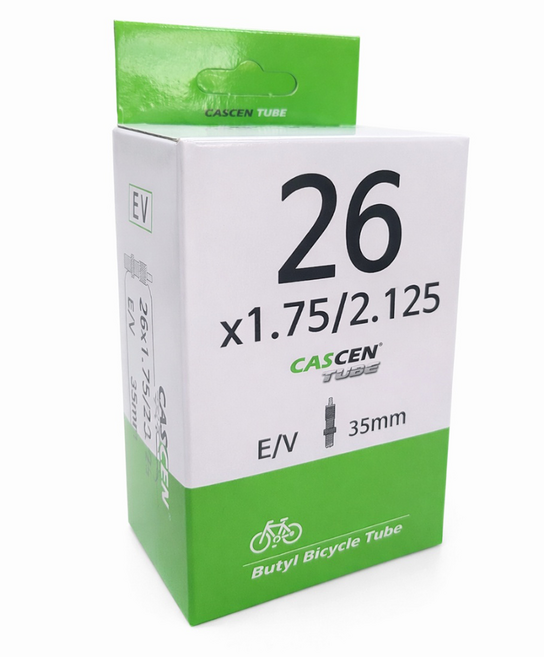 바이클로스 _카센 MTB 26인치 자전거 튜브 26x1.75 26x1.95 26x2.1 던롭밸브 EV35, 1개